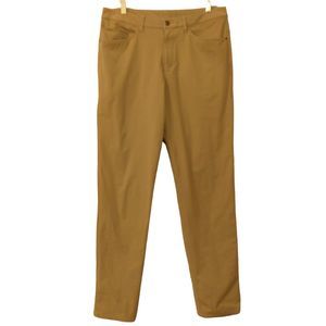 Lululemon ABC pants mens 33 33x35 khaki tan performance stretch flat front